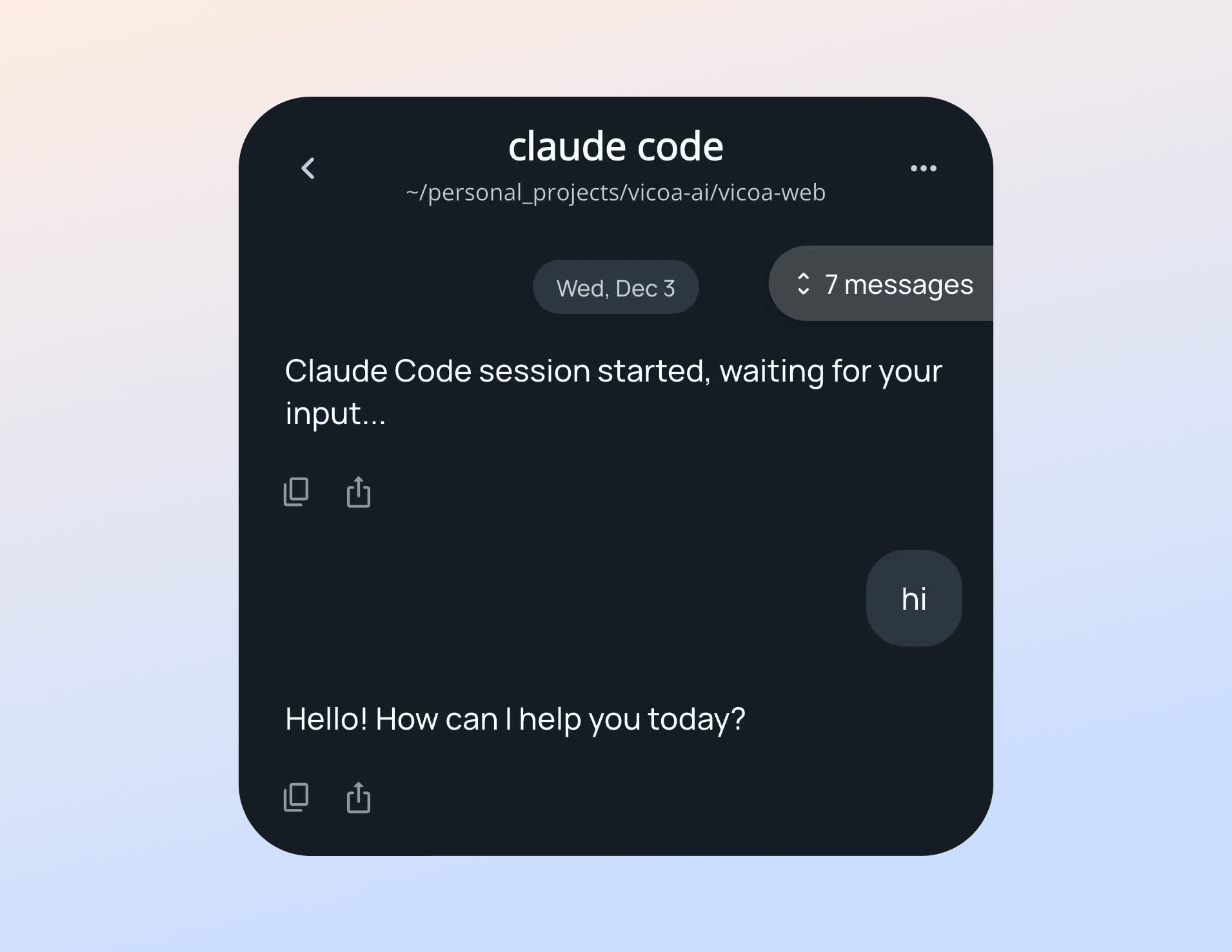 Unseen messages navigation in Vicoa