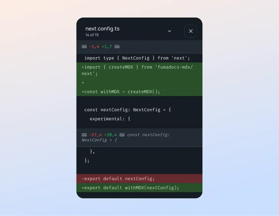 View file changes in Vicoa